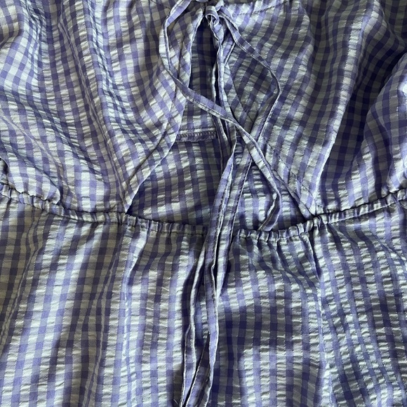 H&M Large Purple And White Checkered Dress - Picture 4 of 5